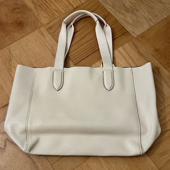 Coach White Leather Derby Tote F58660 - Picture 7 of 16